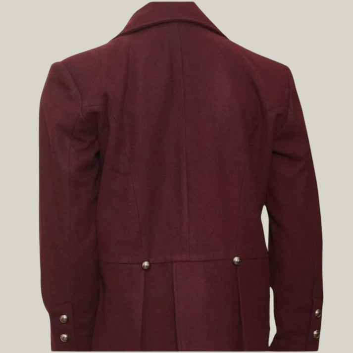 New Men Regency Style, Maroon Wool Military Tailcoat, Mr. Darcy Tailcoat, Regency Tailcoat, Custom made Tail Coat