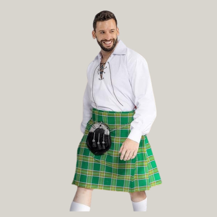 Damn Near Kilt 'Em The King’s Scottish Formal Dress Sporran for Men, Made with Genuine Leather & Fur, Includes Chain Belt