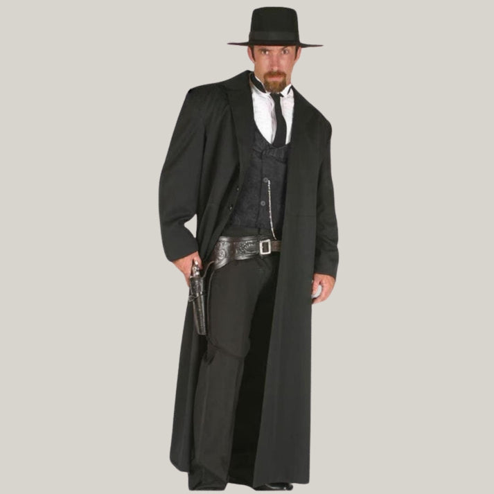 New Male 19th Century Victorian Rifle Frock Coat | Bespoke Blue Long Coat