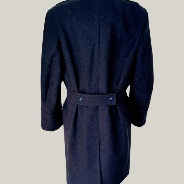 Airforce Military Blue & Grey Wool Coat for Men – Custom Made Long Coat