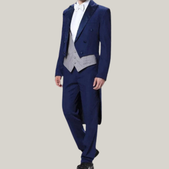 Premium Men Regency 3 Piece Tailcoat Suit Slim Fit Jacket & Waistcoat Trousers | Costume Attire | Formal Wear | Authentic Regency Suit