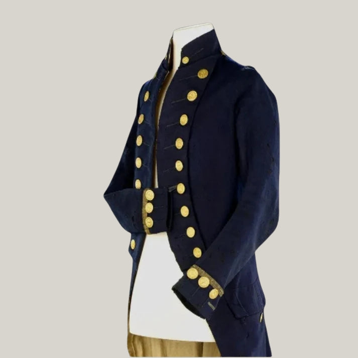 Men's Navy Blue coat - Royal British Officer’s Jacket - Military Jacket - Napoleonic Uniform - Hussar jacket - Warrant Officer’s Uniform