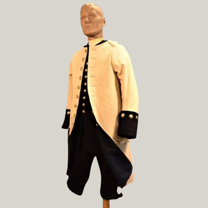 Introducing New Men's Brown French Compagnies Franches de la Marine British War Jacket 18th-century uniform coat- historical authenticity