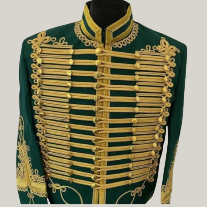 New Vintage Military jacket Uniform Hussar jacket Tunic pipe Band jacket