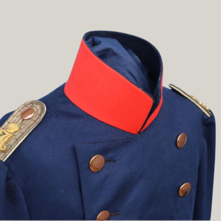 New Brand Officers - Jacket Hand Made Grenadier Regiment Guard Men Navy Blue Custom Wool Men Long Coat -Military Coat -