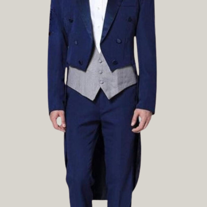 Premium Men Regency 3 Piece Tailcoat Suit Slim Fit Jacket & Waistcoat Trousers | Costume Attire | Formal Wear | Authentic Regency Suit