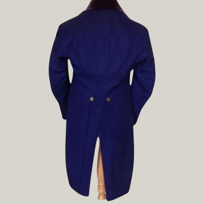 New Military Infantry Swallow Men Blue Wool Custom Made - double-breasted coat Regency Tail Coat