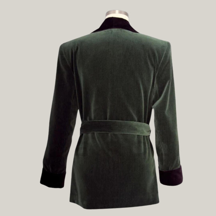 Unisex smoking Jacket in Green Velvet | Luxury Smoking Jackets | Men and Women | Smoking Coat | Christmas Dinner Jacket | Premium velvet