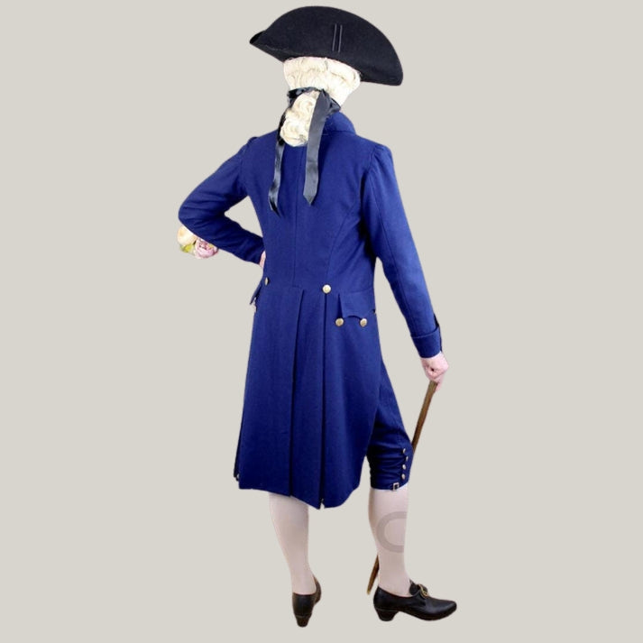 18th century - Men’s Blue 18th Century - Historical Colonial Outfit, inspired set Costume Regency Tailcoat