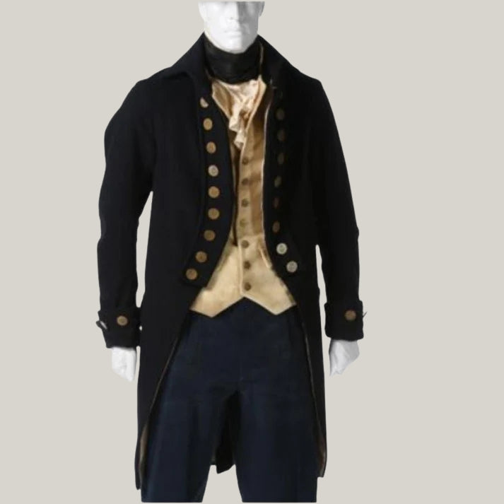 Men's Navy Blue coat - Royal British Officer’s Jacket - Military Jacket - Napoleonic Uniform - Hussar jacket - Warrant Officer’s Uniform