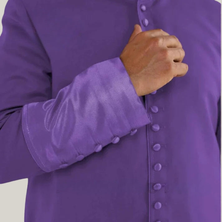 Cosplay legend Clergy Robe with Cincture Medieval Clergyman Vestments Roman Priest Robe Purple Colour