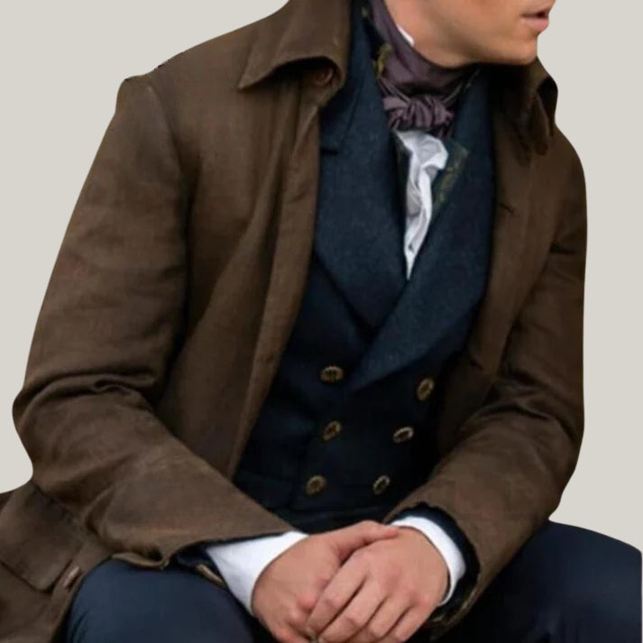 New Men's Colin Bridgerton-Inspired Long Coat