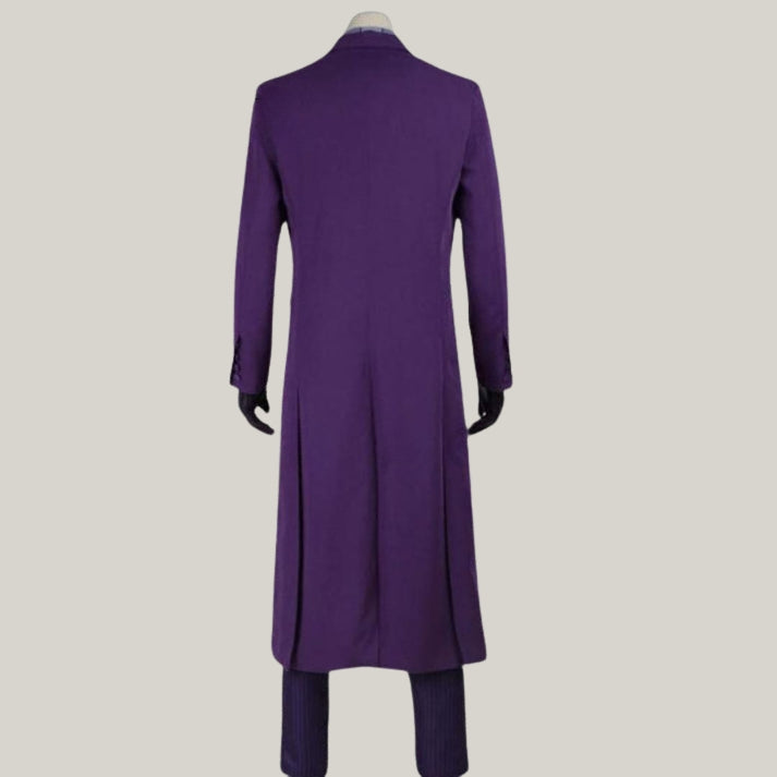 Limited Edition - Custom Dark Knight Joker Long Coat - Long Purple Wool Joker Overcoat Men's Cosplay Wool Coat Long | By Blue Rolls Bespoke