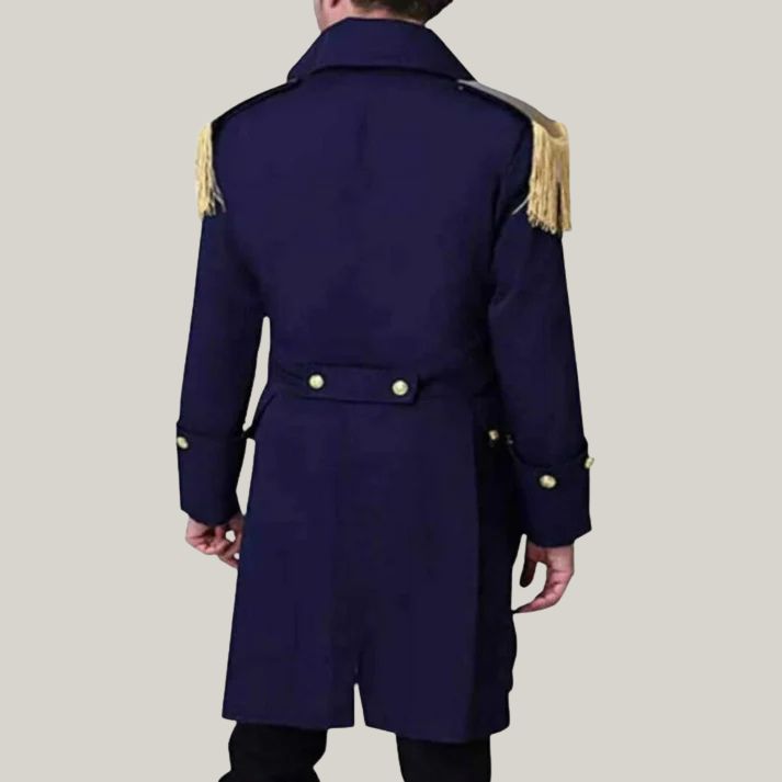 New navy Blue British Navy Army Coat - Navy Blue Double Breasted Wool Men Coat, Colonial Jacket -