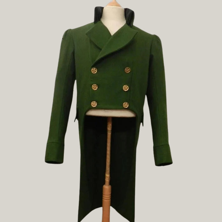 New Men's Green Wool Regency Tailcoat – 19th Century Georgian & Victorian Era Coat