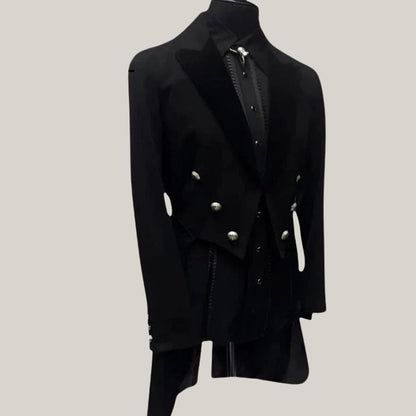 A Formal Black Victorian Coat With Tails - Mens Victorian Tailcoat - Regency Tailcoat - Victorian Style Hand Made