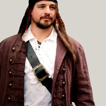 Pirate Coat - Custom Size Jack Sparrow Costume, Halloween, Cosplay By Blue Rolls Bespoke