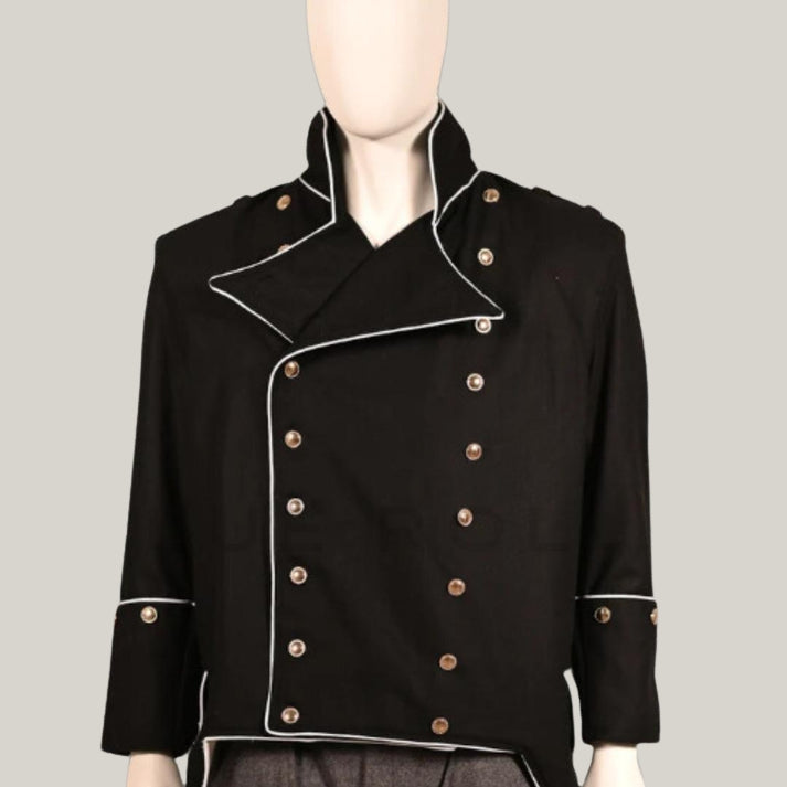 Revolutionary War Tailcoat -  Navy Officer Costume, Colonial Reenactment Coat, Historical Cosplay Jacket,  British Lieutenant Tailcoat