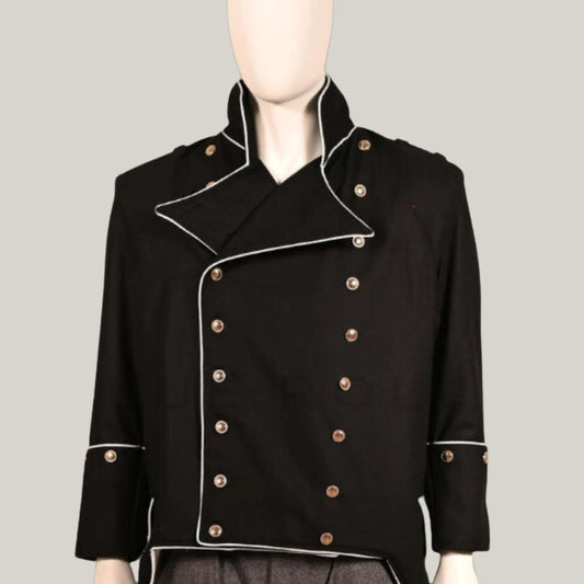 Revolutionary War Tailcoat -  Navy Officer Costume, Colonial Reenactment Coat, Historical Cosplay Jacket,  British Lieutenant Tailcoat