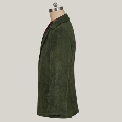 Harry Jacket Suit for Men - Game Disco Elysium Cosplay Harrier Du Bois Costume Green Coat  Halloween Carnival Party
