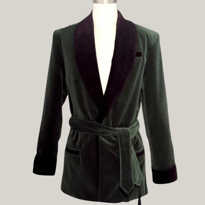 Unisex smoking Jacket in Green Velvet | Luxury Smoking Jackets | Men and Women | Smoking Coat | Christmas Dinner Jacket | Premium velvet