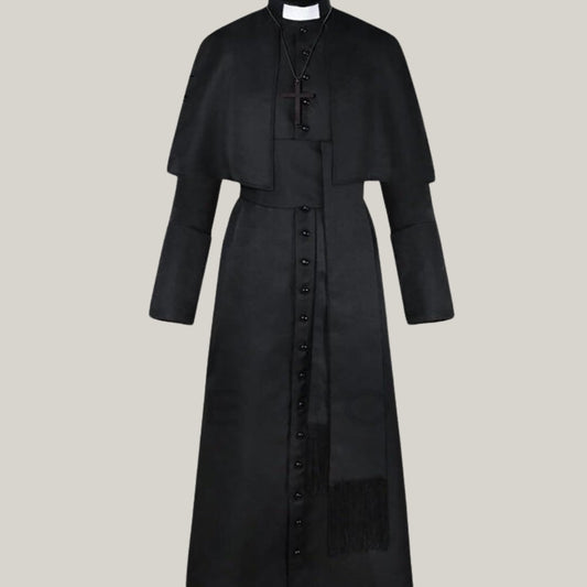 Blue Rolls Special Bishop Clergy Cassock, Roman Cassock, Traditional Catholic Vestment, Custom Size, Black with Multiple Trim Colors