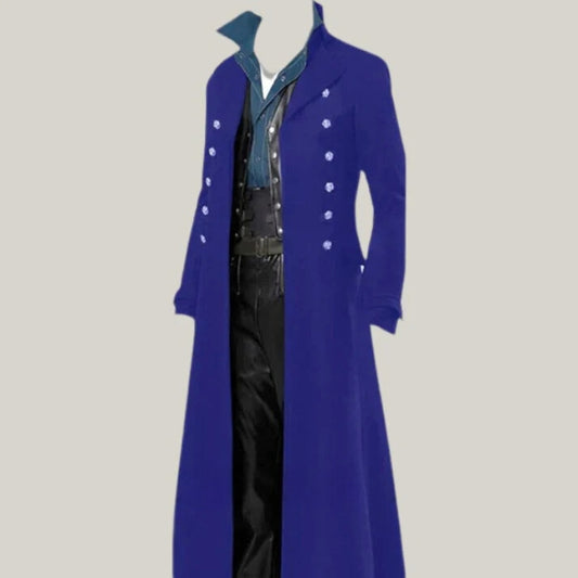Men's New Wool | Gothic Frock Coat | Cosplay Halloween Tailcoat | Gothic Tailcoat | Goth Jacket |