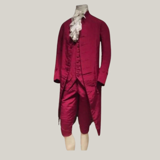 Men's Red Wool 18th Century Military Custom Made Victorian Regency Tailcoat