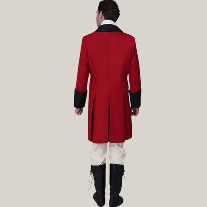 New Men's Victorian Fancy Outfit Red - Regency Jacket 18th Century Regency Tailcoat Vest Costume - Brand New Custom Made