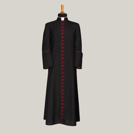 New Catholic Black - Roman Cassock - Wool Blend Clergy Robe, Catholic Priest Vestment, Custom Clerical Garment, Men/Women Church Attire