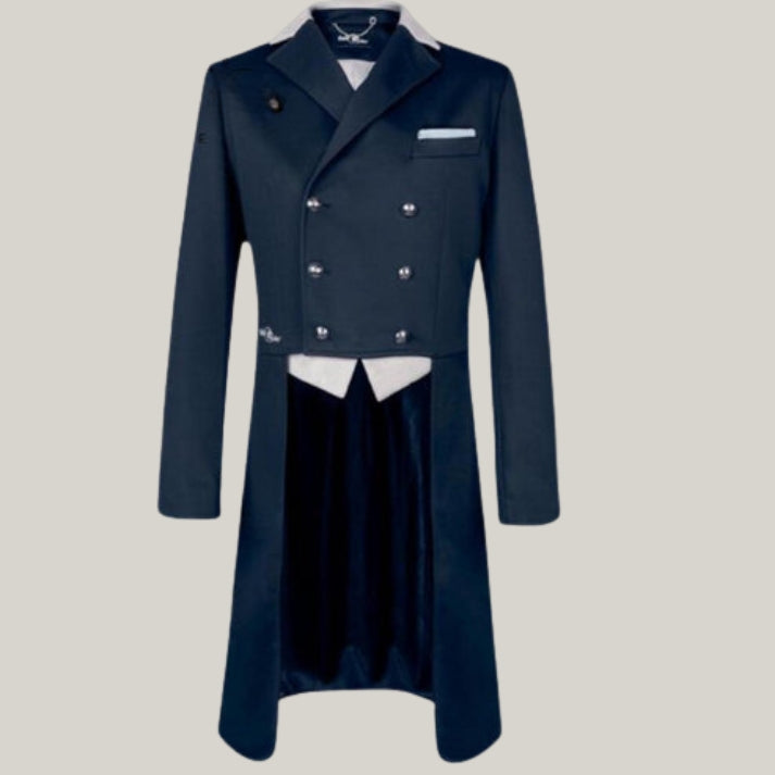 New Black/Navy Blue premium Regency Tailback Formal Wedding jacket  - classic men tailcoat| Blue Rolls Bespoke