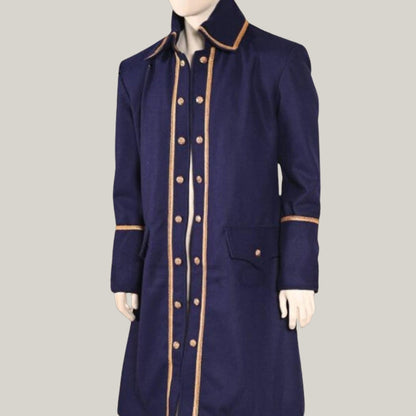 Royal New Men's British Naval 1984 Coat – Vintage Frock Coat with Rococo Colonial Flair | BlueRolls