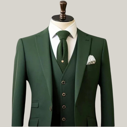 Men's 3 Piece Suit-Dark Green, Men's men wedding suit, Groom Wear suit, groomsmen suit formal suit- High Quality - Tailor made available