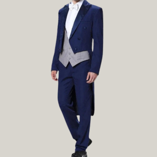 Premium Men Regency 3 Piece Tailcoat Suit Slim Fit Jacket & Waistcoat Trousers | Costume Attire | Formal Wear | Authentic Regency Suit
