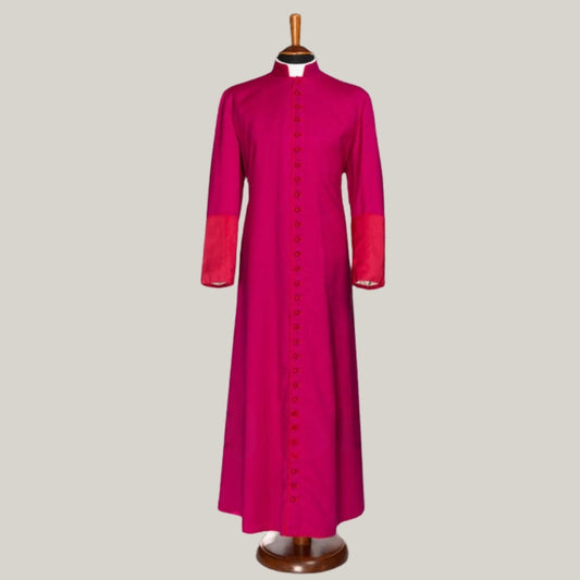 Roman Cassock, Clergy Vestment, Traditional Catholic Priest Robe, Liturgical Clothing, Gothic Church Attire - Purple, Custom Size