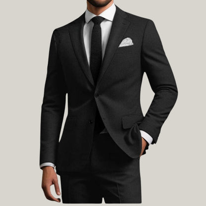 Handmade Stretch Black Wool Jacket Custom made wool coat - Premium Coat - Blue Rolls Bespoke