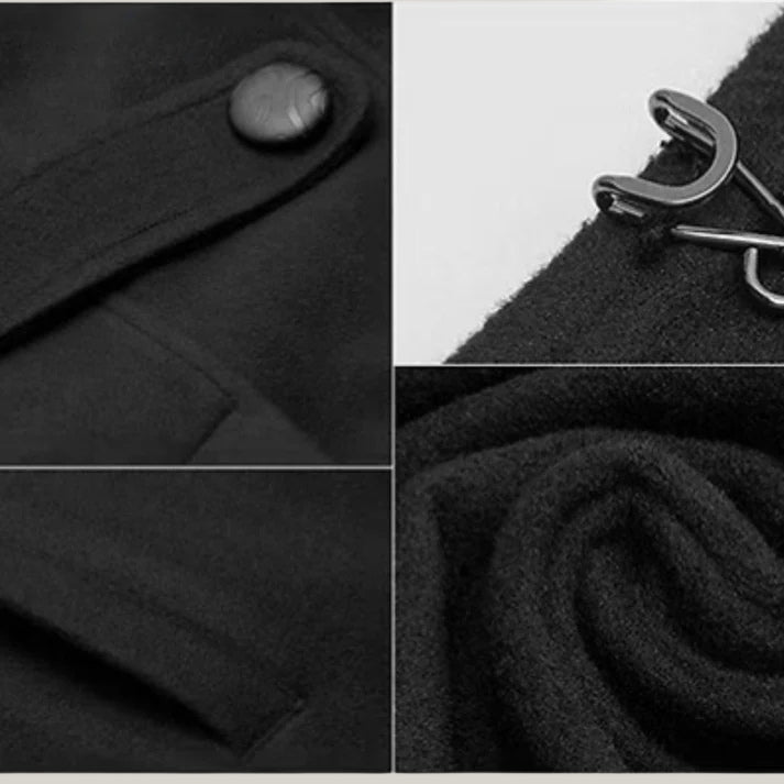 Men's Coat Black Highwayman Jacket Gothic Steampunk Coat - Victorian Style - New men's Gothic/Steampunk style knee-length Highwayman coat