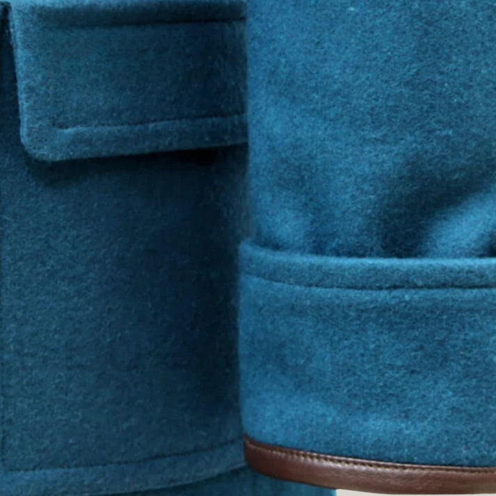 Limited Edition Men Jacket-Life Of Armor Chamber Coat-Steampunk Jacket - Blue Wool Coat - Long Coat