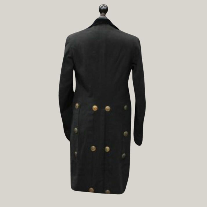 Brand New Regency dated 1840 – 1850 Regency Coat - Black velvet collar- Custom made wool coat - Historical tail coat - Unisex Jacket