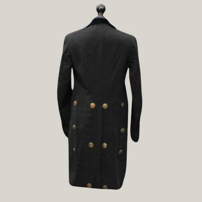 Brand New Regency dated 1840 – 1850 Regency Coat - Black velvet collar- Custom made wool coat - Historical tail coat - Unisex Jacket