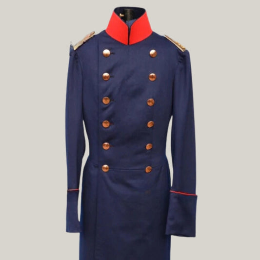 New Brand  Officers - Jacket Hand Made Grenadier Regiment Guard Men Navy Blue Custom Wool Men Long Coat -Military Coat -