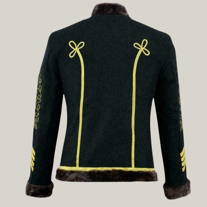Men's Hussar Jacket Gold Thread Blazer – men's fashion stage suit - Hussar jacket styles Military uniform | Blue Rolls Bespoke