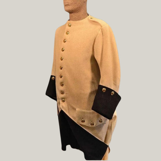 Introducing New Men's Brown French Compagnies Franches de la Marine British War Jacket 18th-century uniform coat- historical authenticity