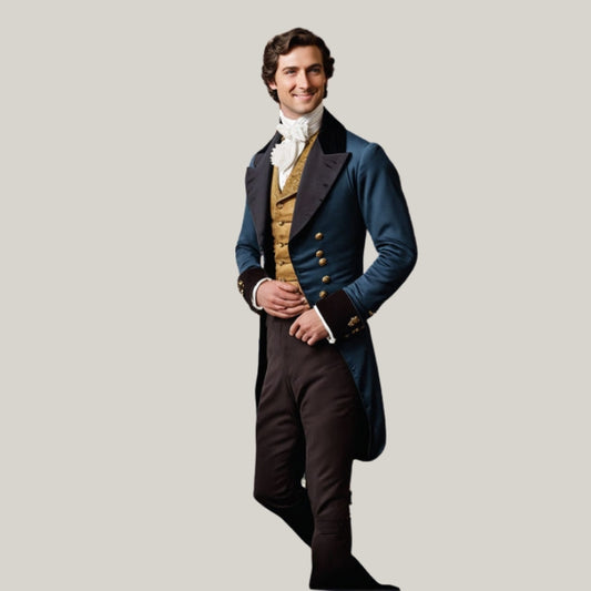 Navy Blue tail coat - limited Edition | Blue Regency dated 1800's Regency Coat - British Handmade Tailcoat - Custom made - Historical coat