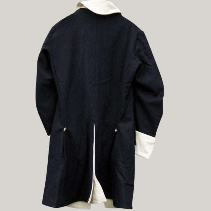 New George Washington Uniform - Black - white Wool, Continental Army Coat - Custom Size, Hamilton Jacket | Blue Rolls Bespoke