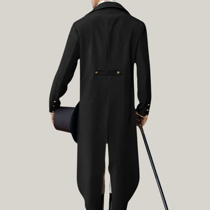 New Male Vintage Coat- Long Sleeved Men V-Neck Solid Vintage Costume Jacket Trench Coat - Custom made - Limited edition