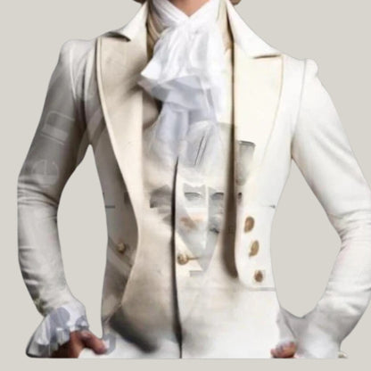 Blue Rolls Special Men's White Regency dated 1800's Regency Coat - British Handmade Tailcoat - Custom made wool coat - Historical Coat
