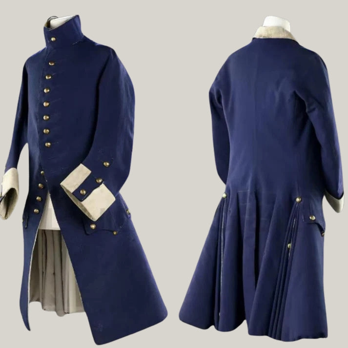 Men's 18th Century Navy Blue Pirate Coat - Historical Reenactment | Blue Rolls