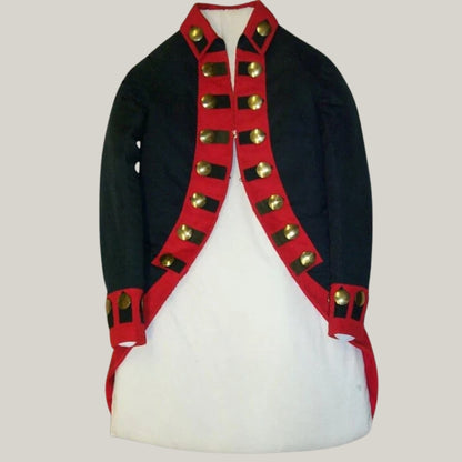 Navy Blue Royal Artillery Coat Of Arms - Royal Artillery Officer's Regimental Coat - Red Lapel Wool Jacket -British Grenadiers - Lewis Clark