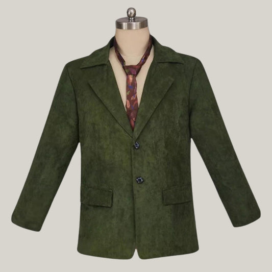 Harry Jacket Suit for Men - Game Disco Elysium Cosplay Harrier Du Bois Costume Green Coat  Halloween Carnival Party